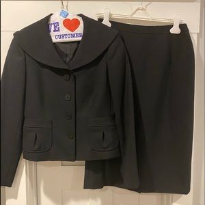 Talbots Black Suit - Jacket & Skirt Size 6